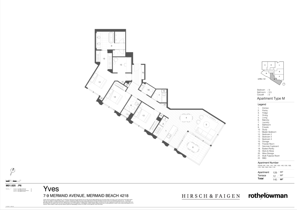 Yves Mermaid Beach Type M Floor Plan